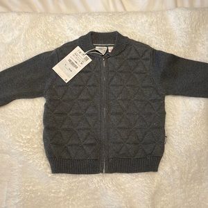 Zara grey full zip sweater. NWT.